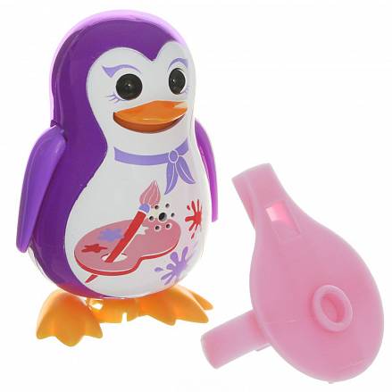 Пингвин с кольцом, фиолетовый, художник 